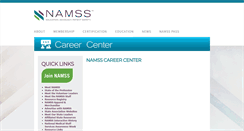Desktop Screenshot of careers.namss.org