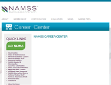 Tablet Screenshot of careers.namss.org